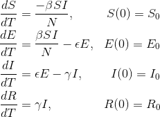 SEIR equation system 